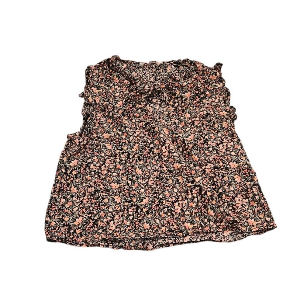 BB Dakota by Steve Madden Floral Sleeveless Cotton Blouse Size L